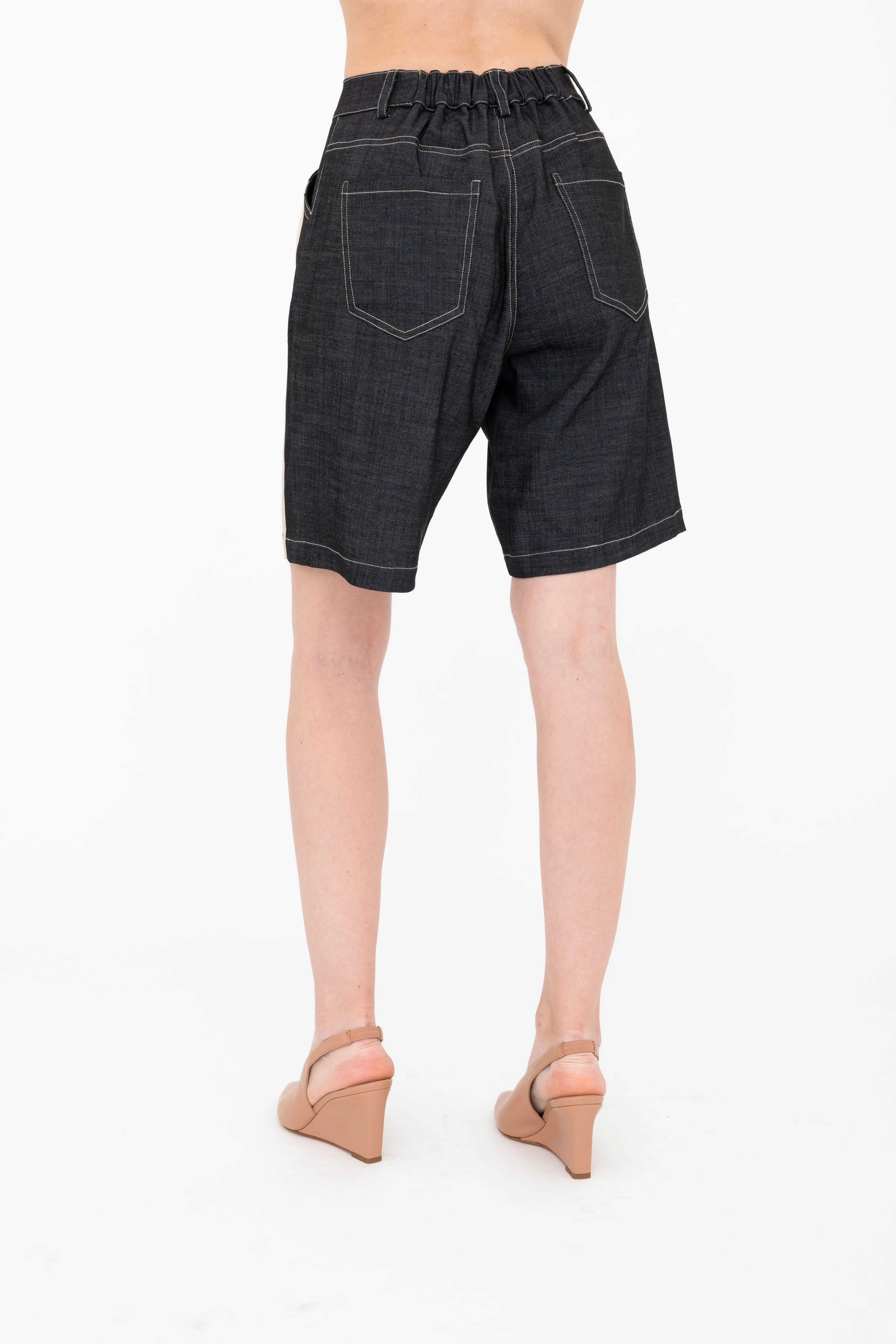 Eco Slub Denim Bermuda Short - BENNETT