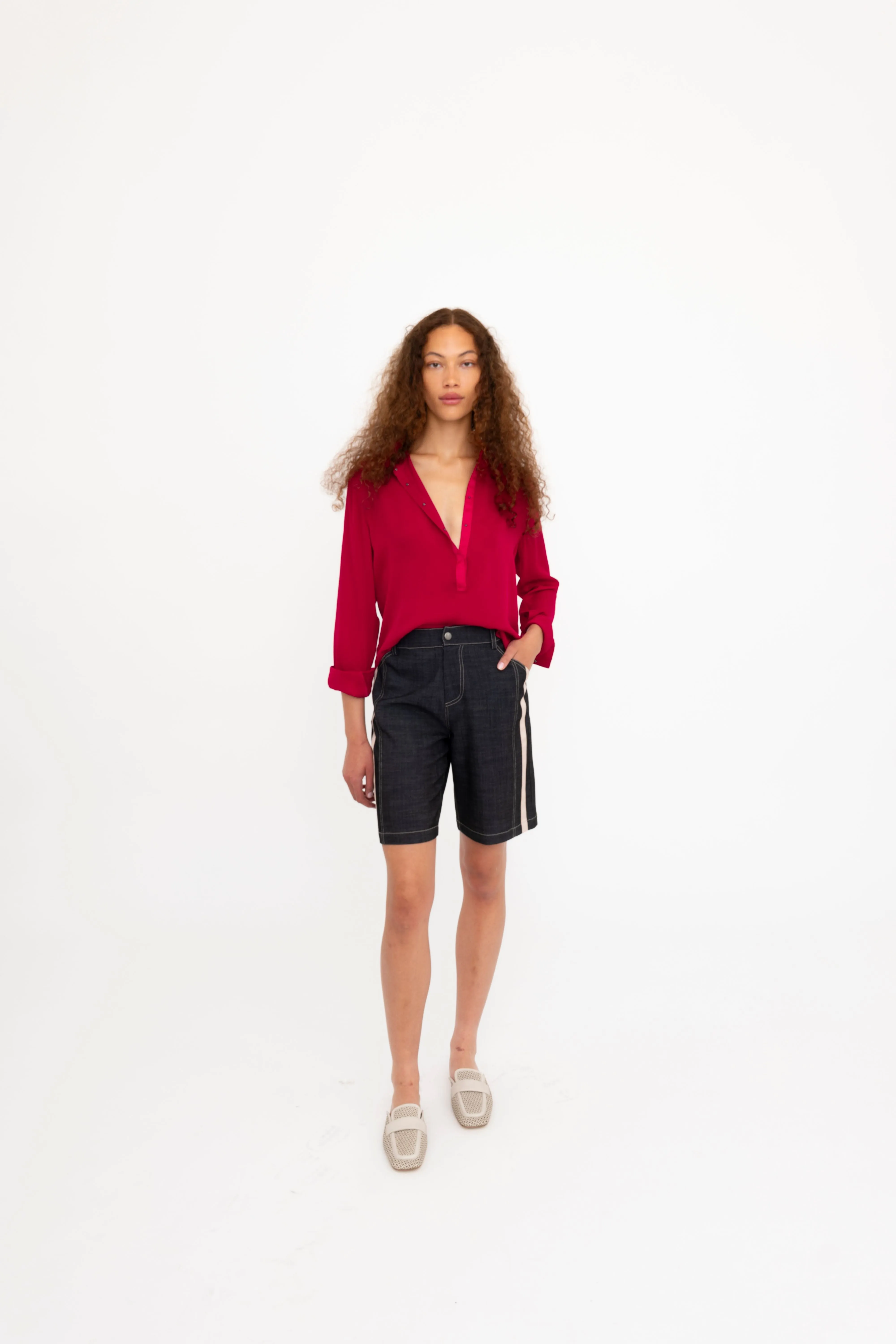 Eco Slub Denim Bermuda Short - BENNETT