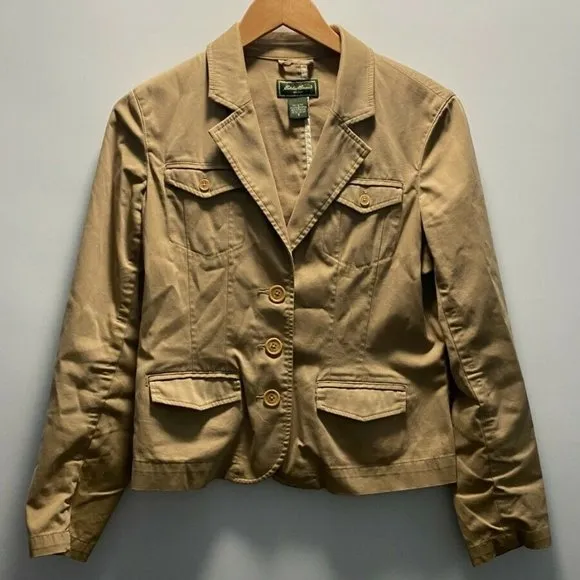 Eddie Bauer Beige‎ 3 Button Blazer Size 8