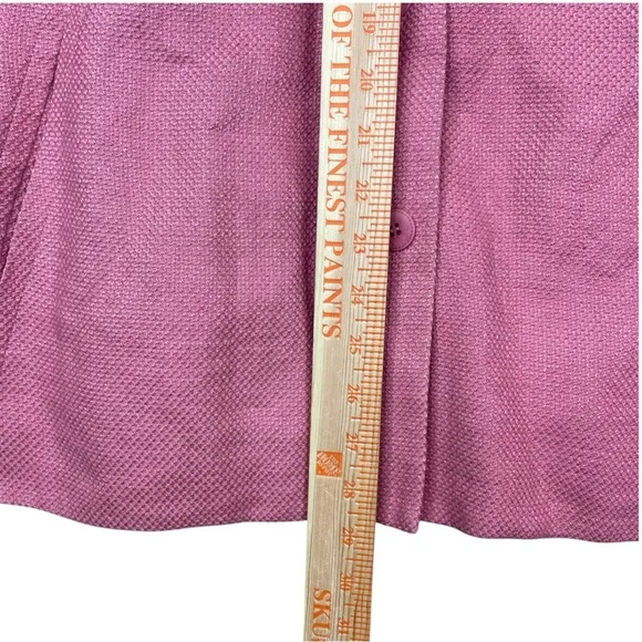Eileen Fisher Jacket Linen Blend Textured Button Light Pink Blazer 1X EUC Pocket
