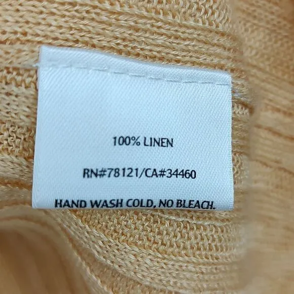 Eileen Fisher Open Front Linen Cardigan Sweater Size XL