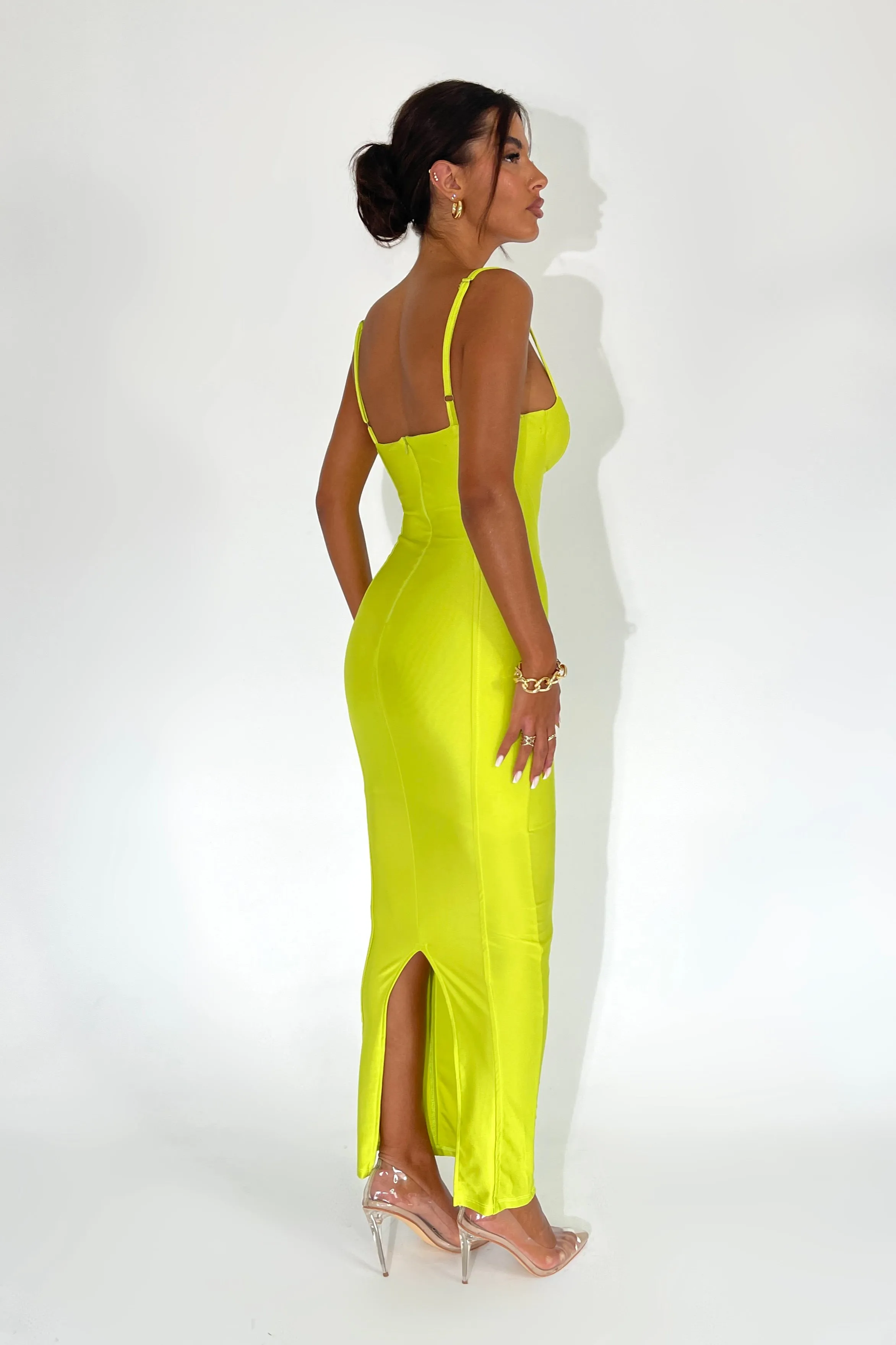 Elara Lime Dress
