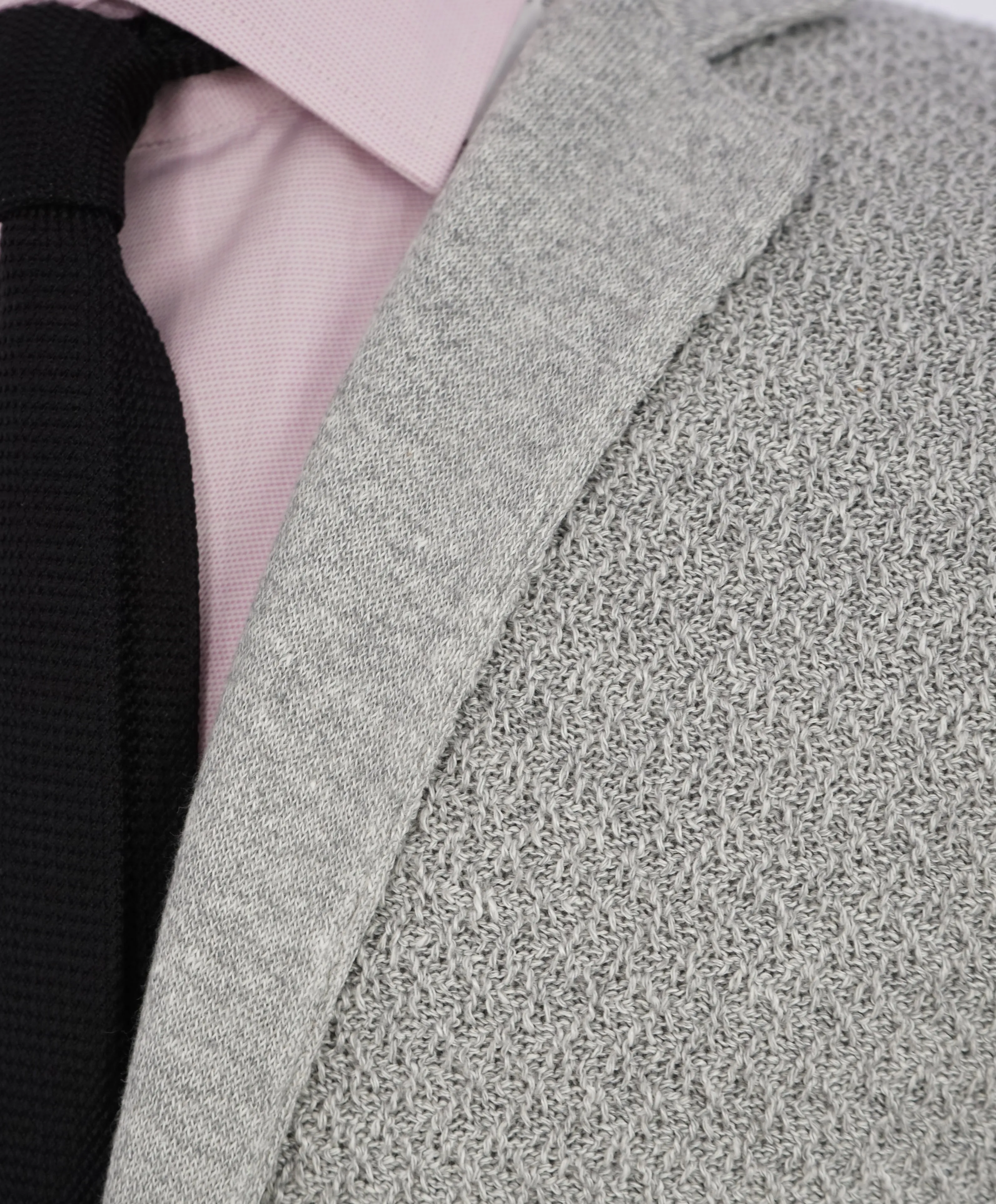 ELEVENTY - Cotton/Linen Textured Knit Sweater Style Blazer MOP Buttons -M (38US)
