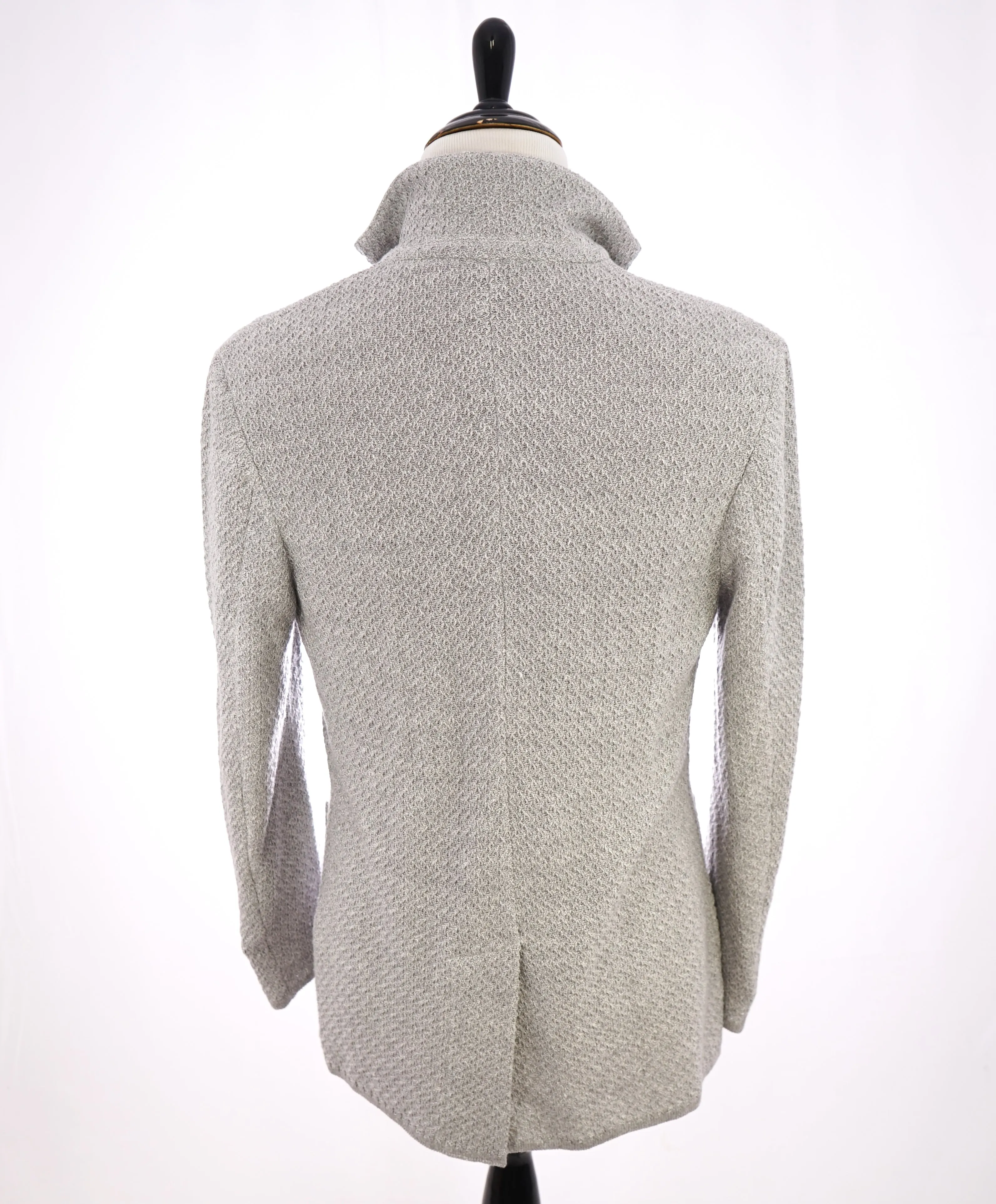 ELEVENTY - Cotton/Linen Textured Knit Sweater Style Blazer MOP Buttons - XL (42US)