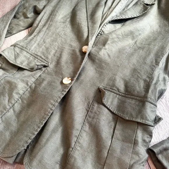 •Elie Tahari• Linen Blazer Jacket