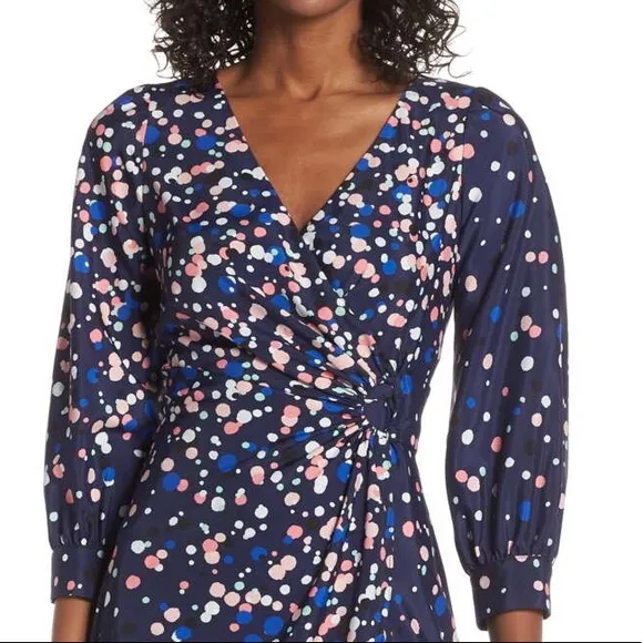 Eliza J Faux Wrap Midi Dress