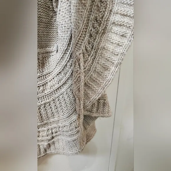 Elsamanda Italy Anthropologie Sweater Womens Medium Beige Cardigan Open Alpaca M