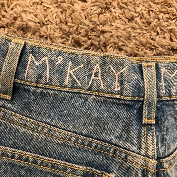 EMBROIDERED AMERICAN APPAREL High Waisted Shorts