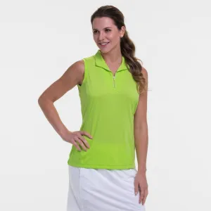 EP NY Sleeveless Zip Mock Polo - Sprite