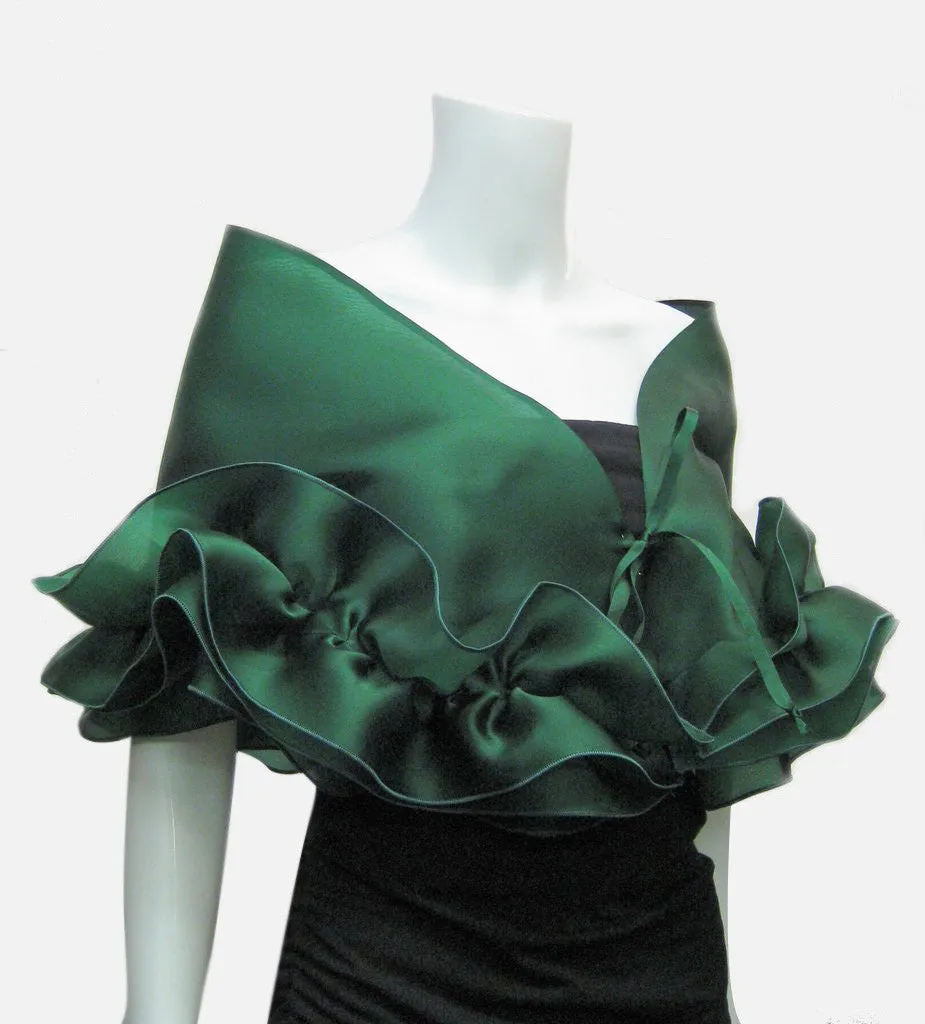 Evening Wrap with Double Ruffle