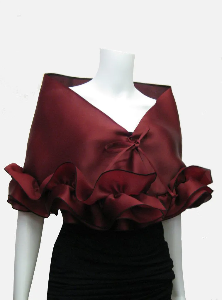 Evening Wrap with Double Ruffle