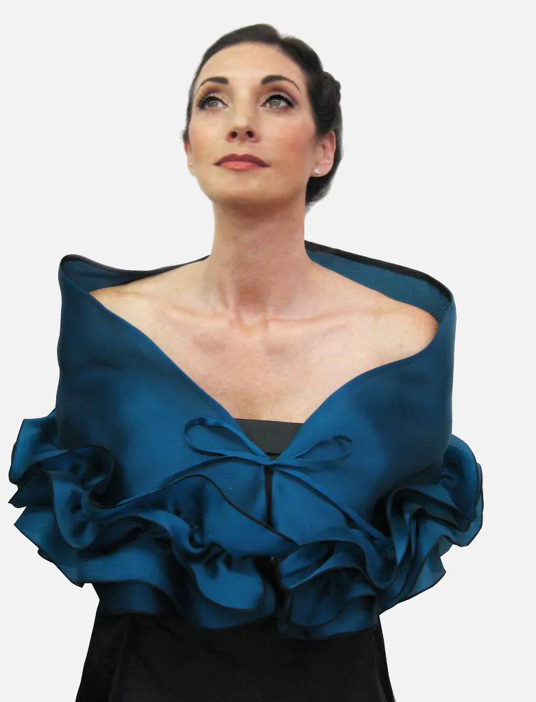 Evening Wrap with Double Ruffle