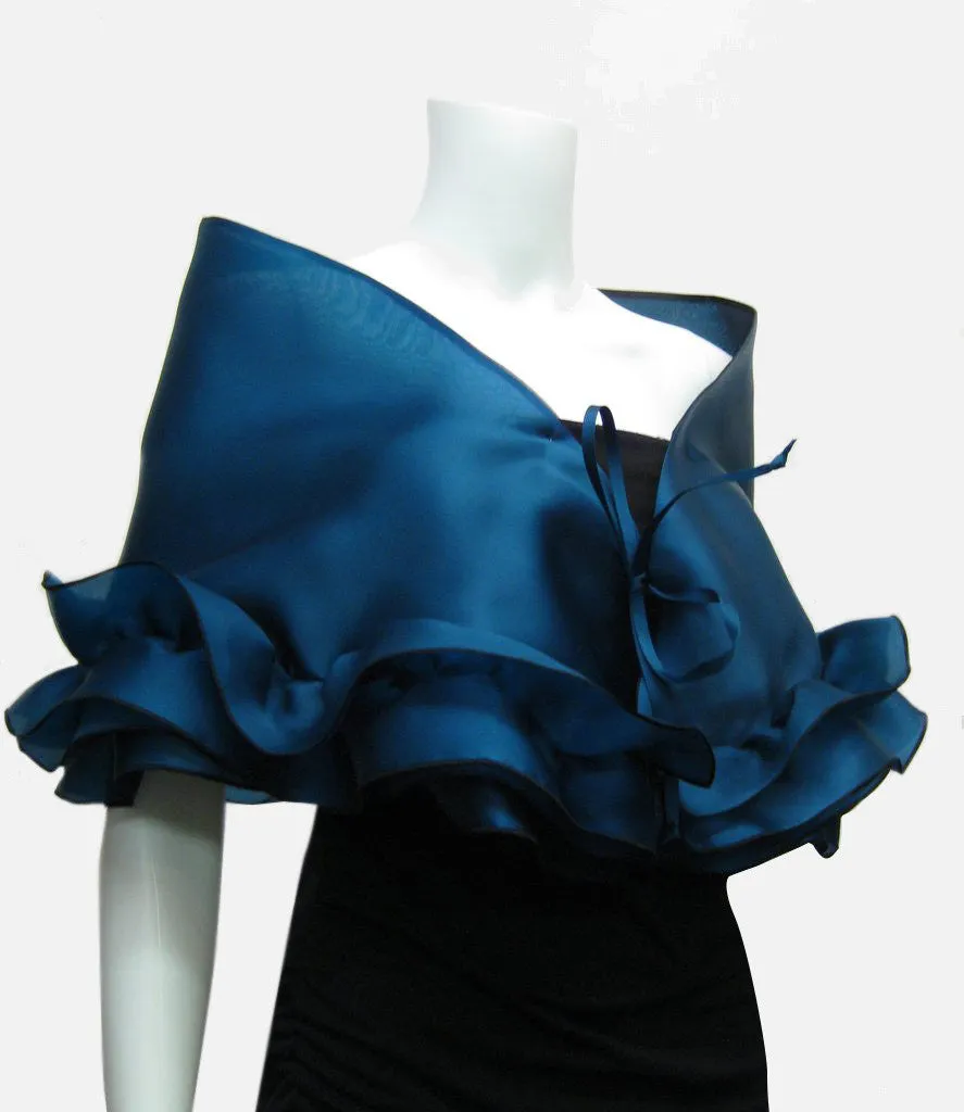 Evening Wrap with Double Ruffle