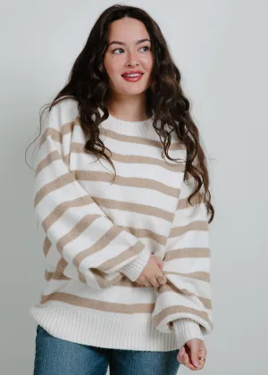 Fable Stripe Sweater - Taupe