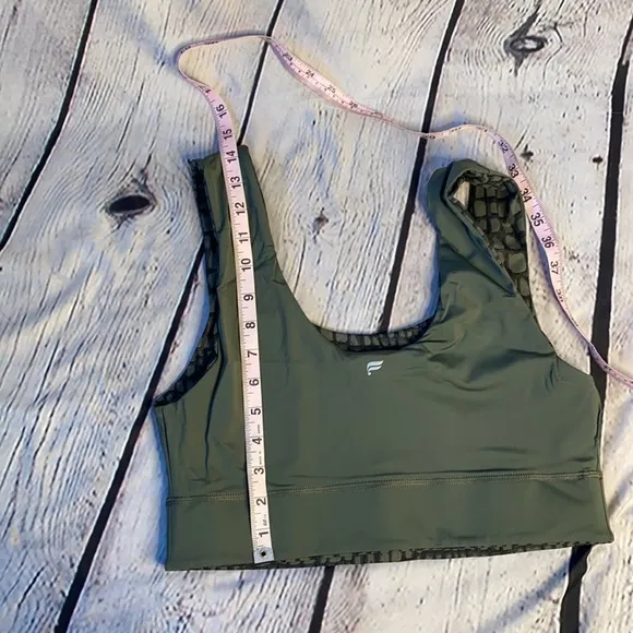 Fabletics Define high waisted short 9&quot; safari crocodile Powerhold reversible bra