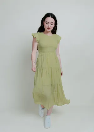 Faye Midi Dress - Lime