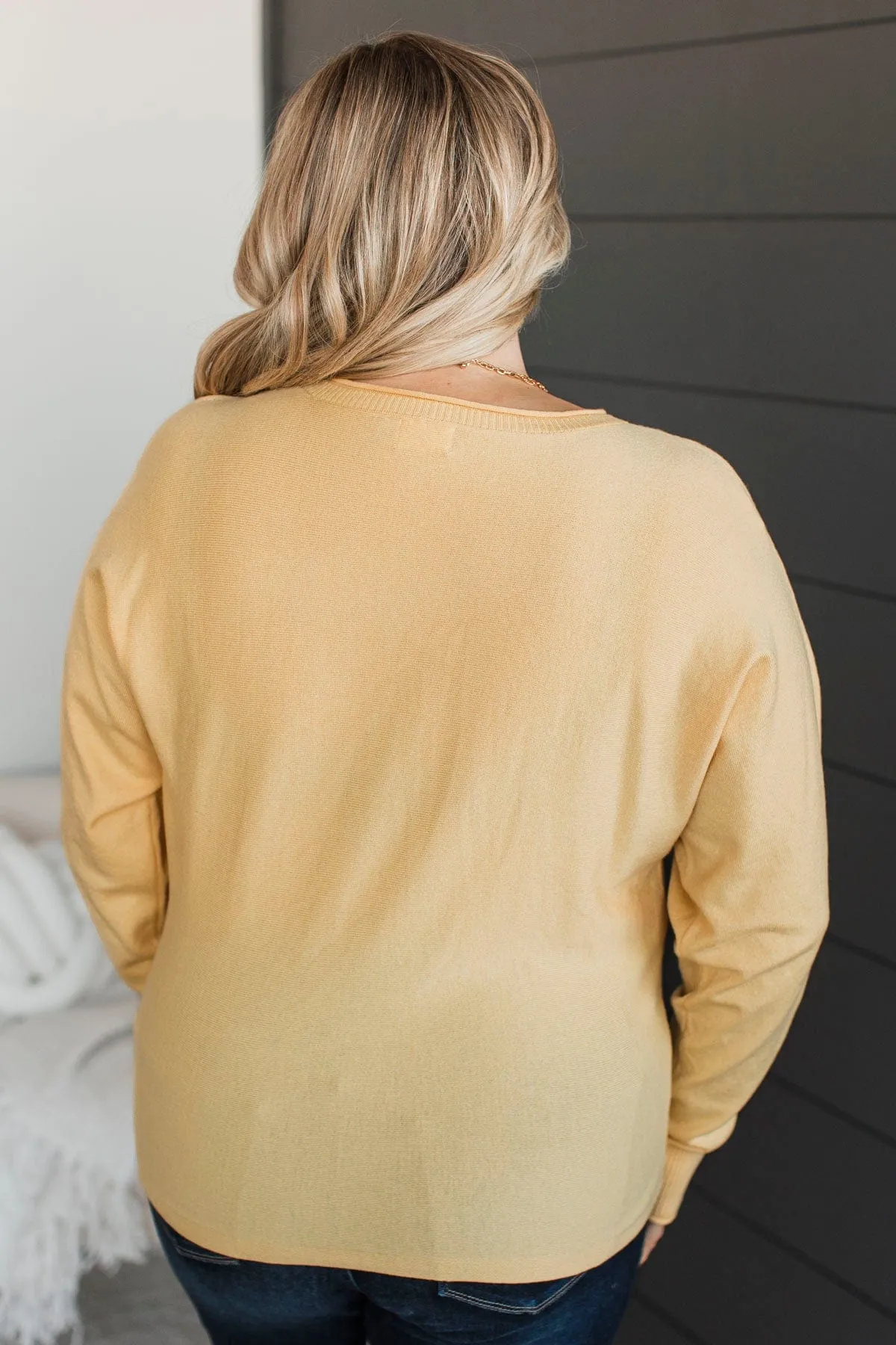 Feeling Devoted Knit Dolman Sweater- Yellow