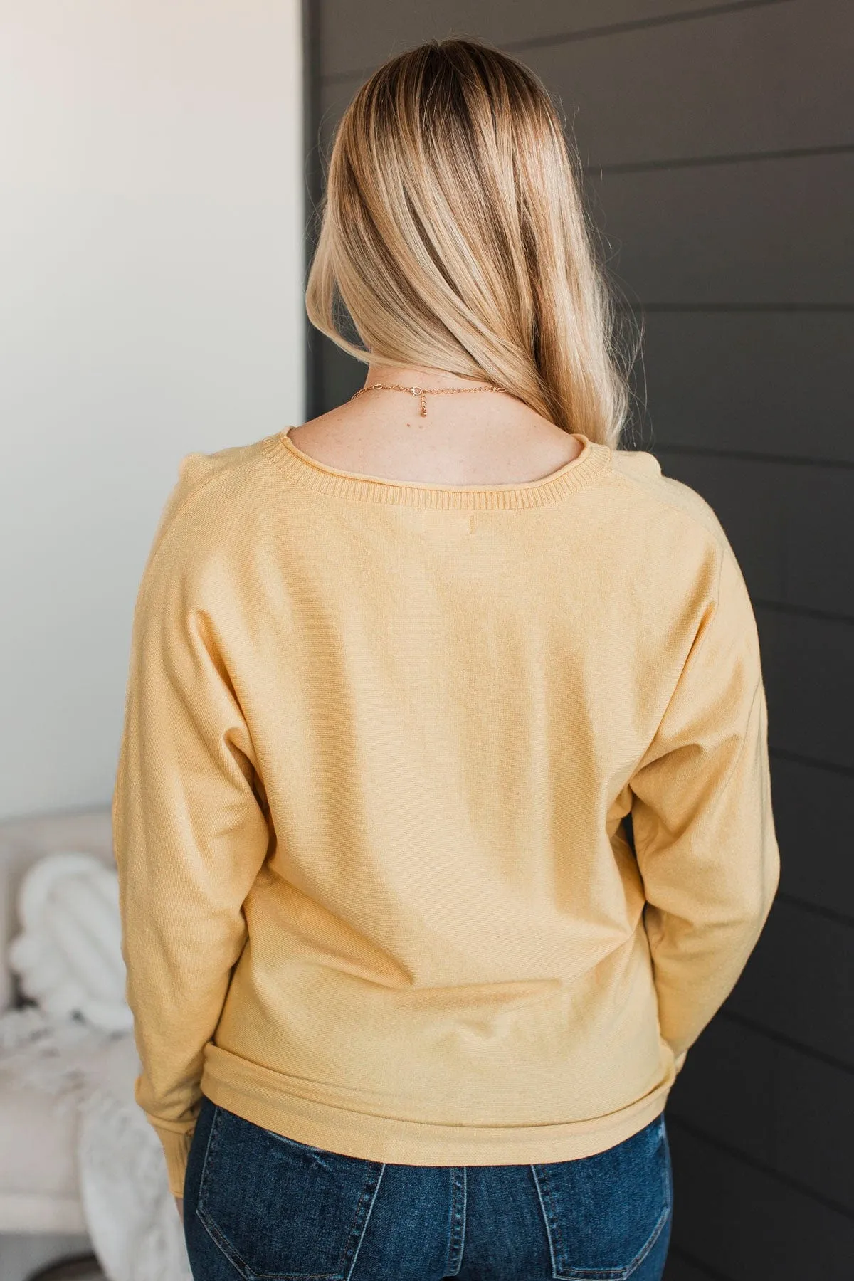 Feeling Devoted Knit Dolman Sweater- Yellow