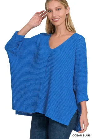 Felicia Hi Low Blue Top