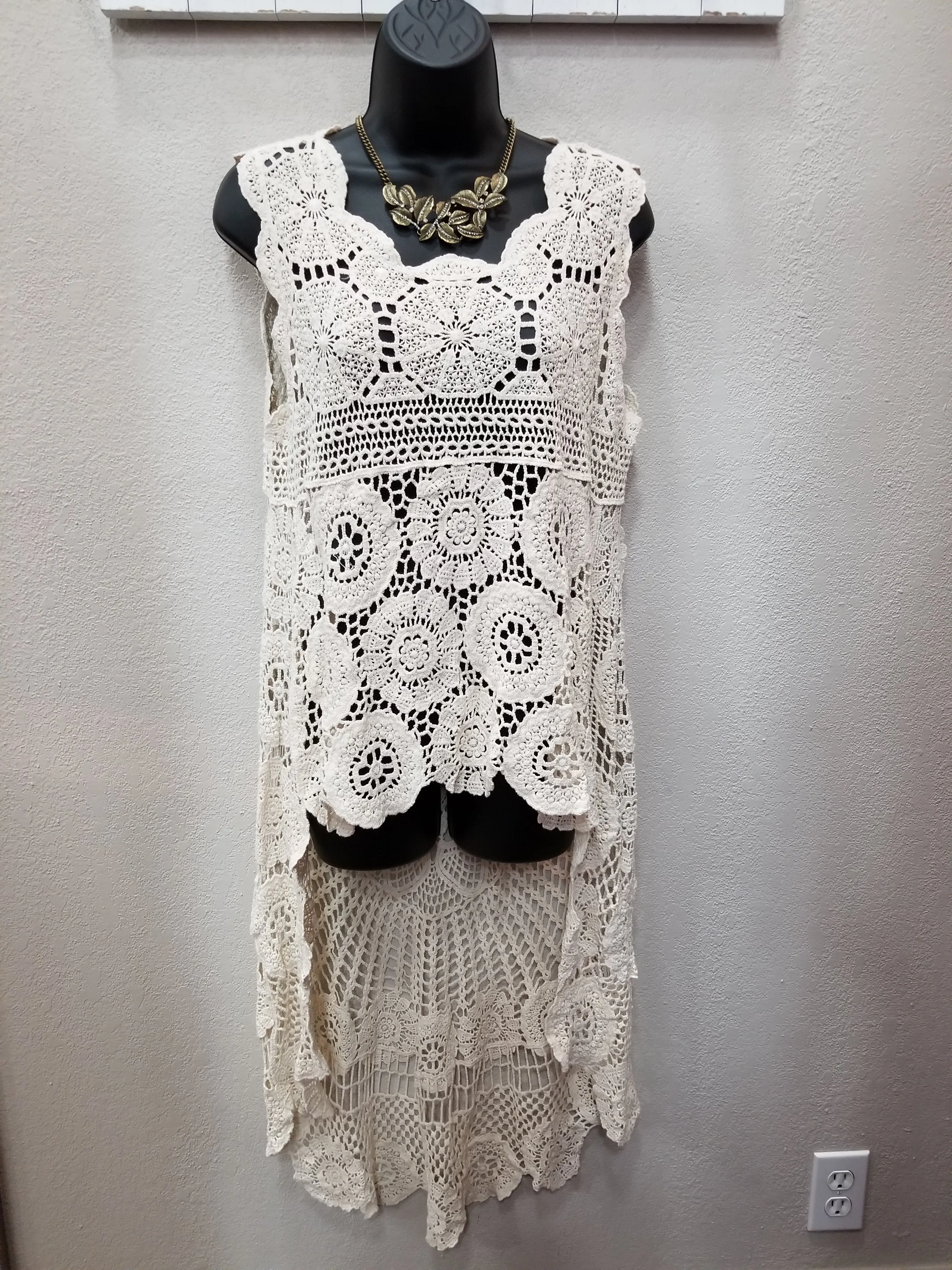 FINAL SALE  Was $42.99 - 4 Color Ways - High/Low Crochet Top