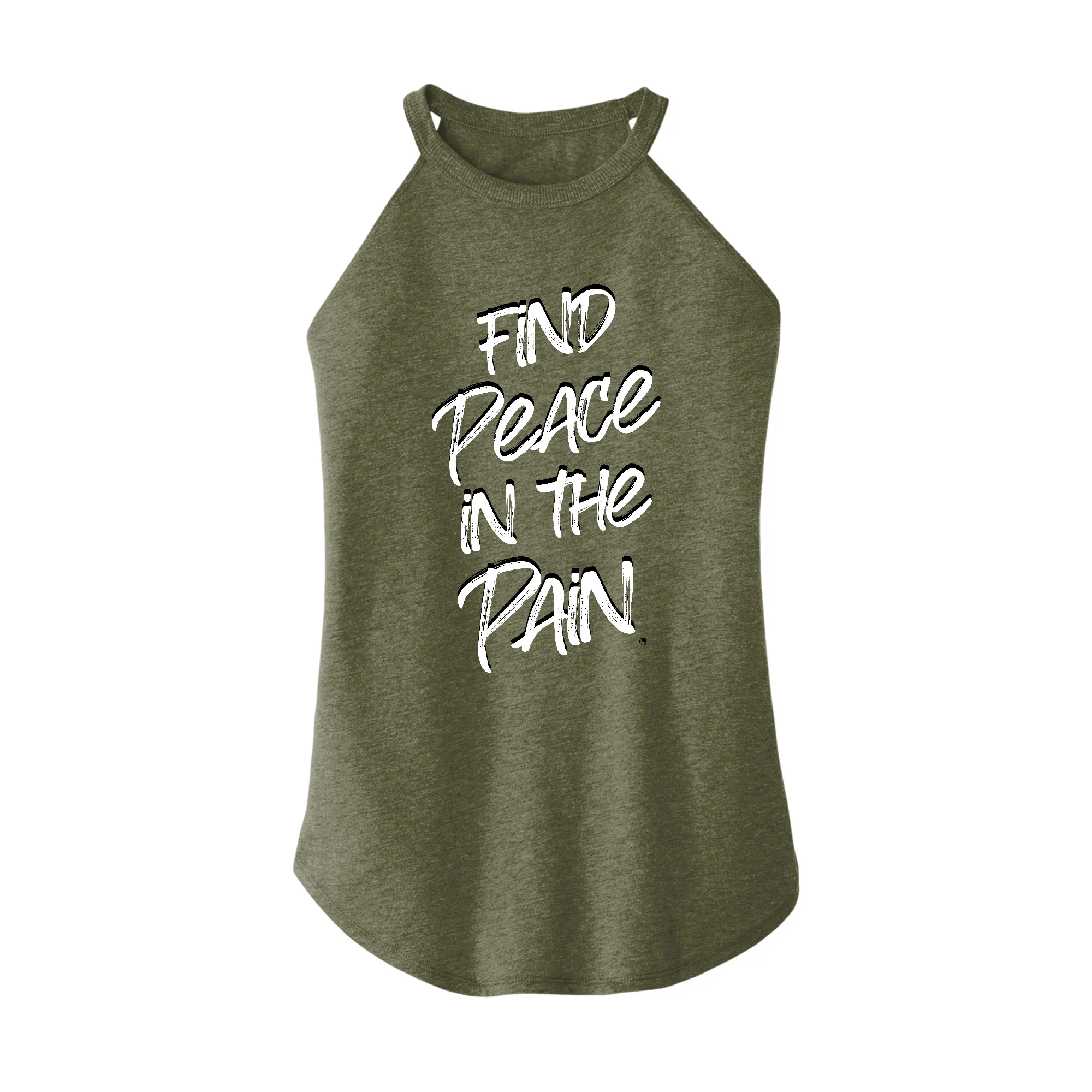 Find Peace in the Pain Rocker Tank Top