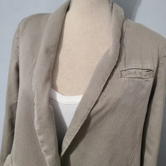 Free People Cotton Distressed‎ Blazer Size Med