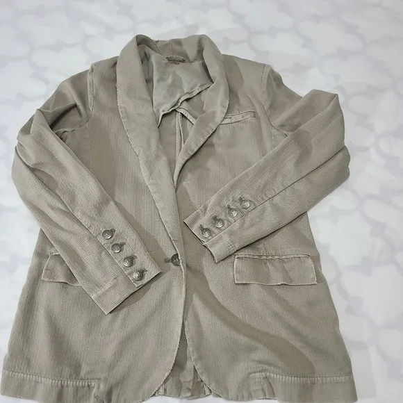 Free People Cotton Distressed‎ Blazer Size Med