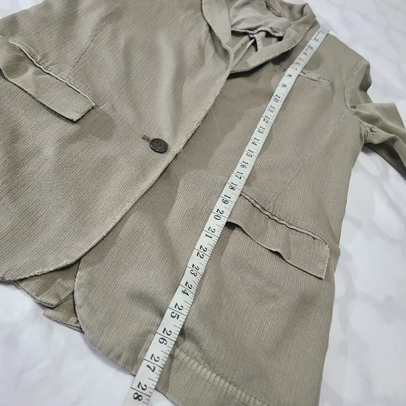 Free People Cotton Distressed‎ Blazer Size Med
