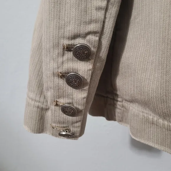 Free People Cotton Distressed‎ Blazer Size Med