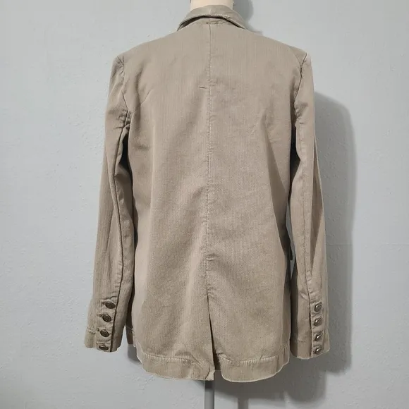Free People Cotton Distressed‎ Blazer Size Med