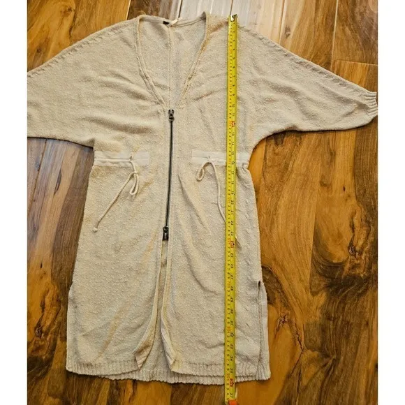 Free People XS Soul Sis. Full zip. Long line. Cardigan. Boho. Minimalist.