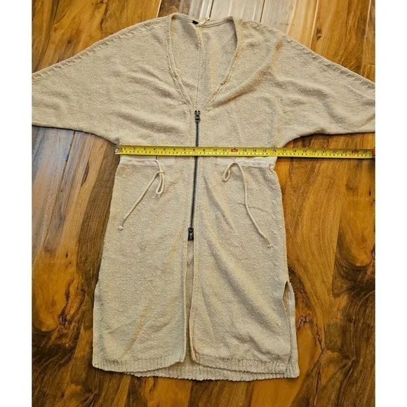 Free People XS Soul Sis. Full zip. Long line. Cardigan. Boho. Minimalist.