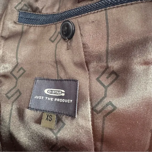 G-Star Raw Denim Women's Cotton Brown Blazer Jacket Size XS