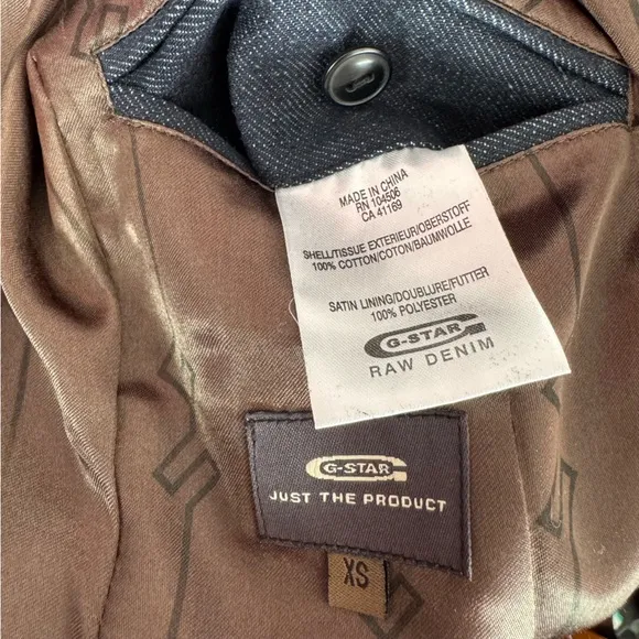 G-Star Raw Denim Women's Cotton Brown Blazer Jacket Size XS