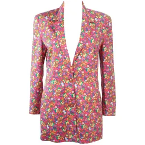 GIANNI VERSACE Vintage Floral Print Blazer, Buttons Size 8-10