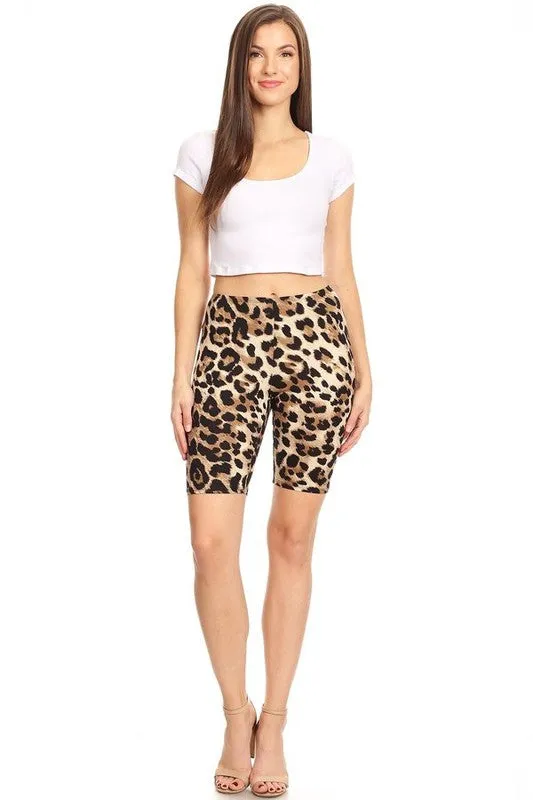 GINGER LEOPARD LEGGING SHORTS