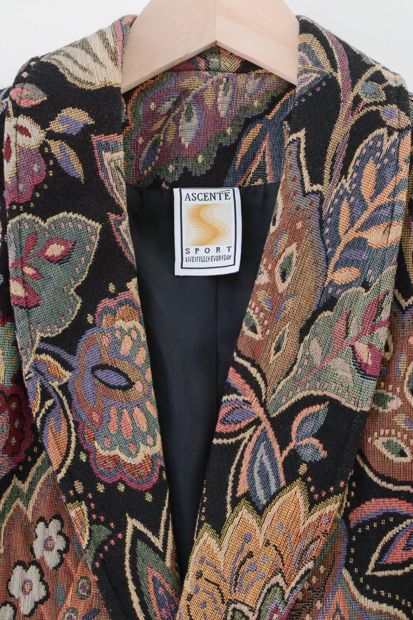 Gorgeous Jewel Tone Floral Tapestry Blazer