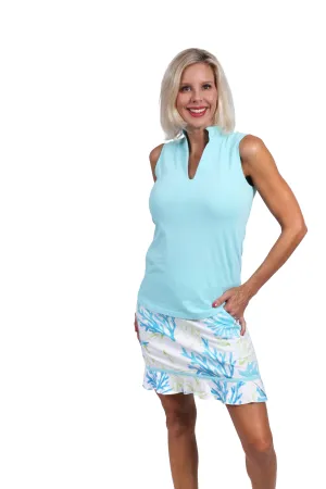 Hadley Sleeveless Top Aqua