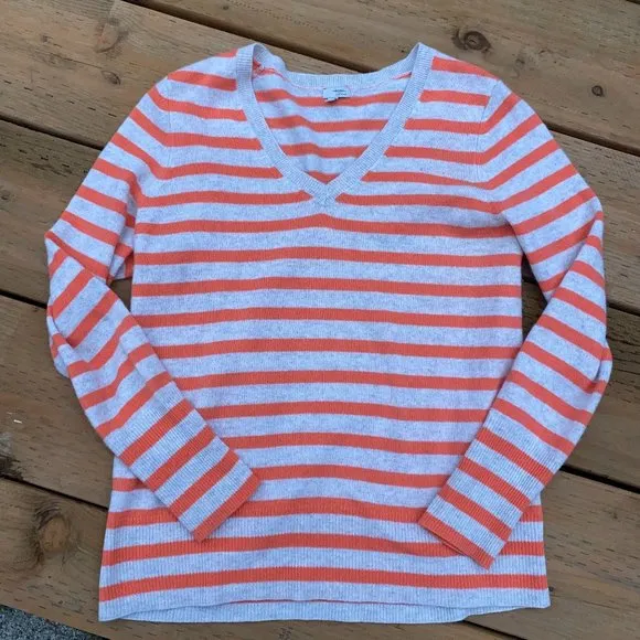HALOGEN cashmere striped sweater
