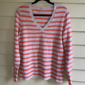HALOGEN cashmere striped sweater
