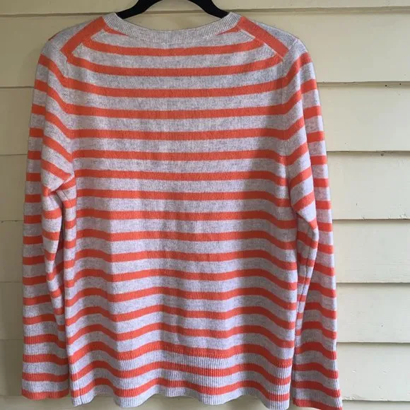 HALOGEN cashmere striped sweater