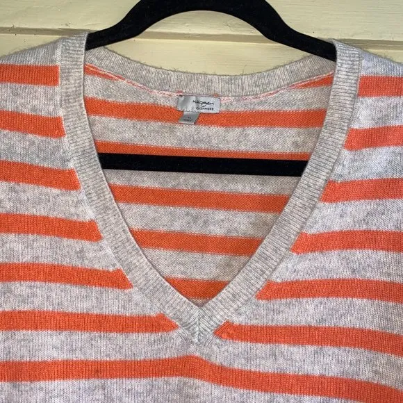 HALOGEN cashmere striped sweater