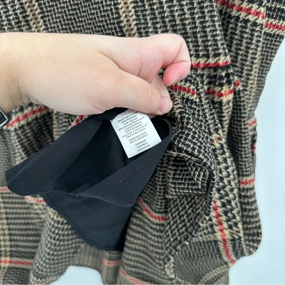 Halogen X Atlantic-Pacific Drop Waist Houndstooth Midi Dress Size Medium