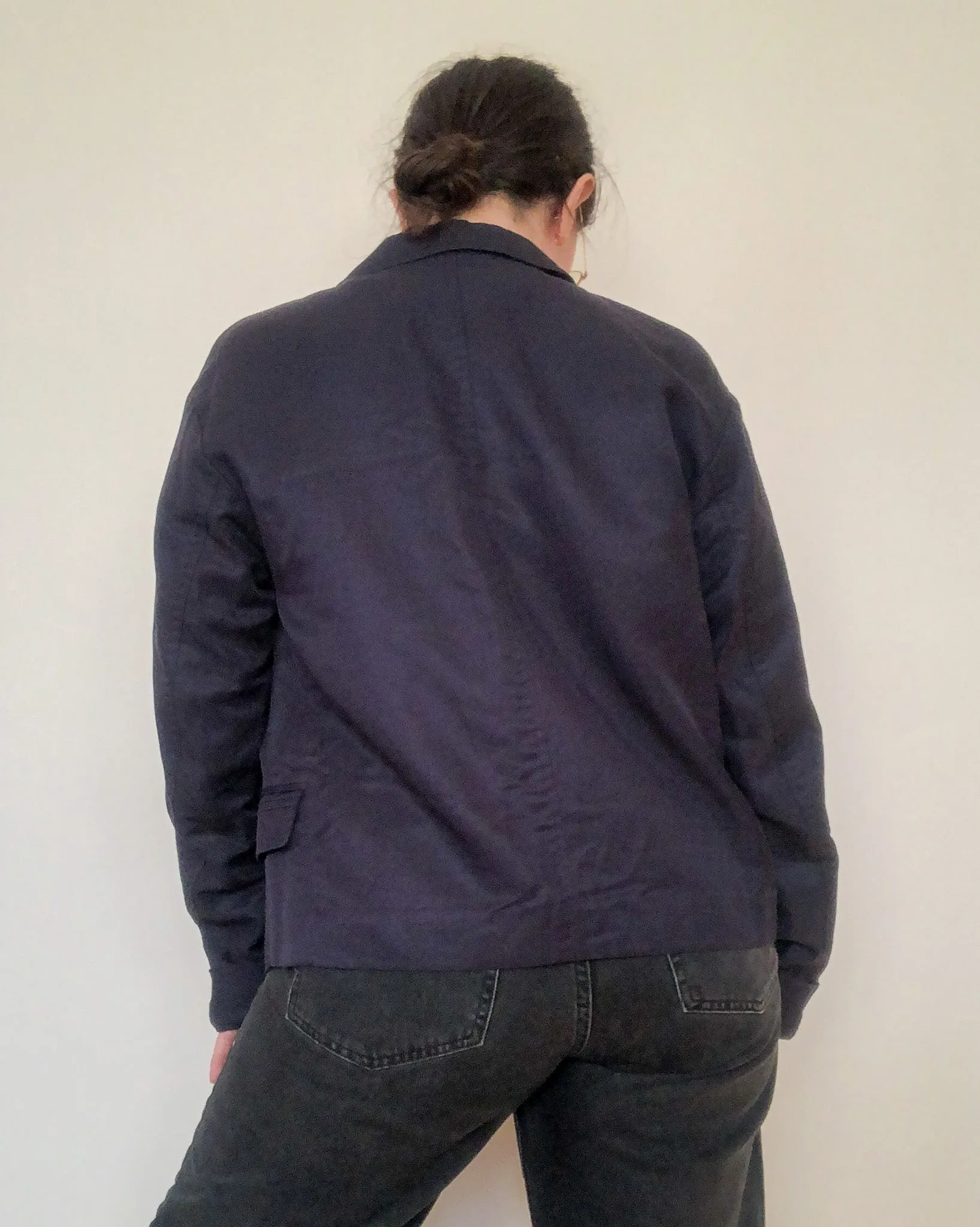 Hanni Y Stitch Detail Navy Blazer