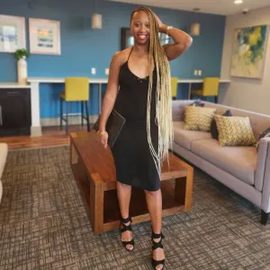 Happy Hour | Slinky Backless Midi Dress - Black
