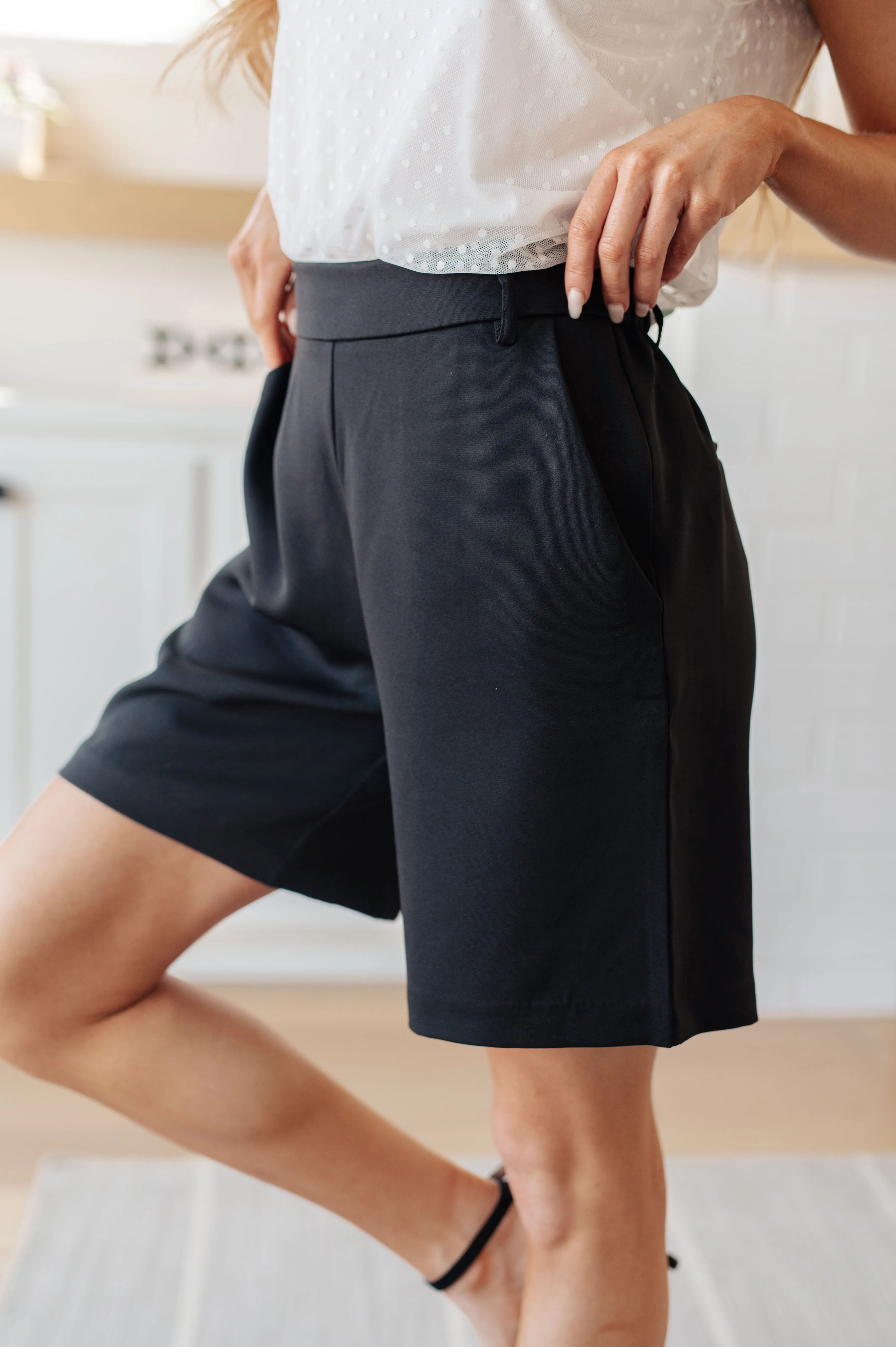 Hazel Blues® |  Know Better High Waisted Shorts