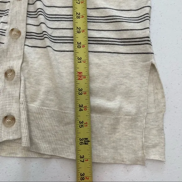 Heartloom Cardigan Sweater Zoe Striped Long Line NWT Size Small