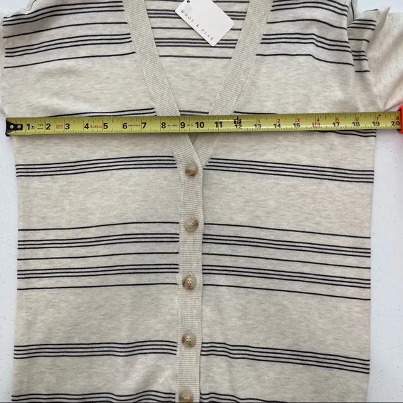 Heartloom Cardigan Sweater Zoe Striped Long Line NWT Size Small