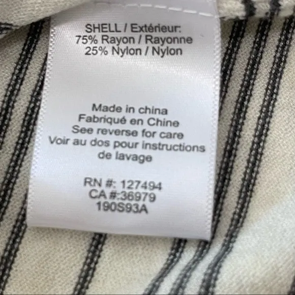 Heartloom Cardigan Sweater Zoe Striped Long Line NWT Size Small