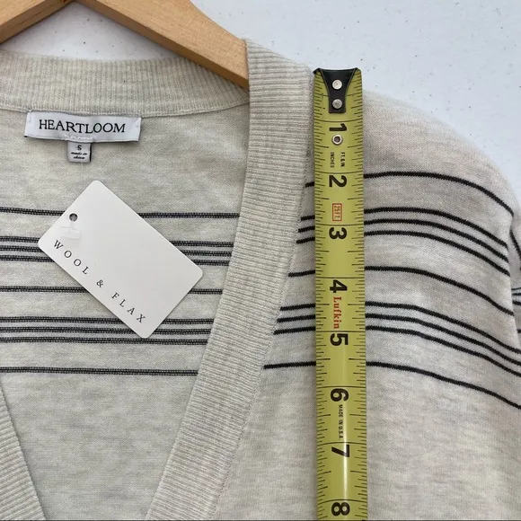 Heartloom Cardigan Sweater Zoe Striped Long Line NWT Size Small